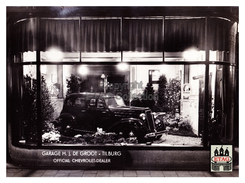 1935 Showroom Stationstraat 10-12 Tilburg Chevrolet