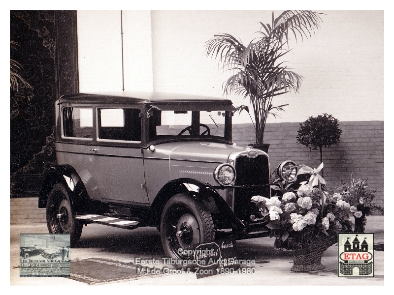 1928 Showroom Poststraat Tilburg (2) Chevrolet Sedan