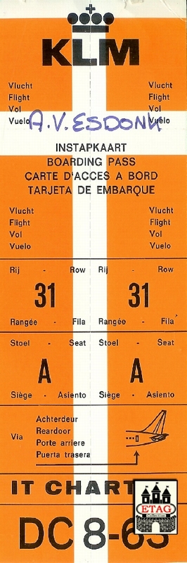 1982 (01a) Luchthaven Rotterdam Zestienhoven Instapkaart (2)