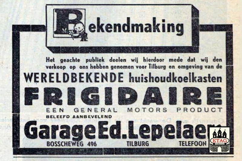 1938 Frigidaire Ed Lepelaers, Bosschweg 496