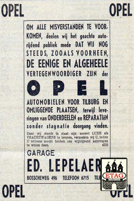 1941 Opel Ed Lepelaers, Bosschweg 496