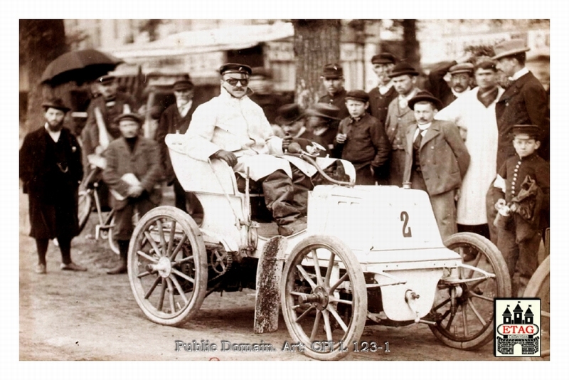 1898 Paris Bordeaux Panhard Fernand Charron #2. 2nd