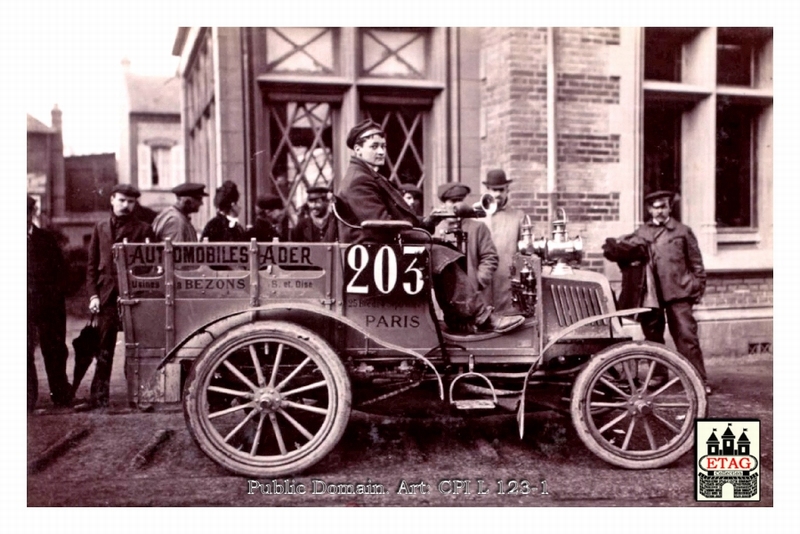 1902 Concours L`Alcool Ader M. Fontaine #203 Paddock