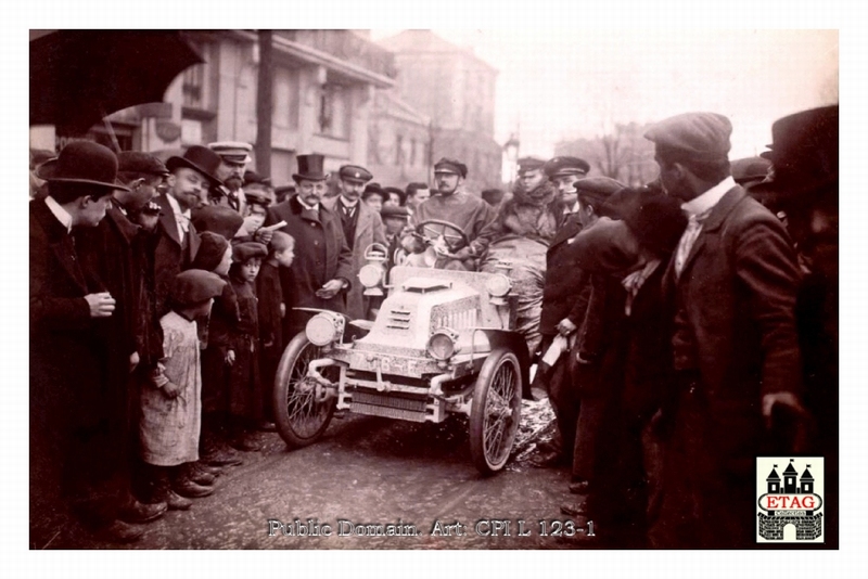 1902 Paris Nice Darracq Ernest Archdeacon #8 Arriving Nice