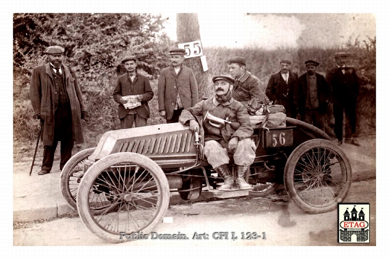 1901 Paris Berlin Decauville Page #56 Beside car
