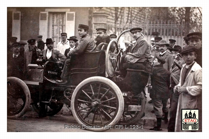 1899 Paris Roubaix Mors Rene de Knyff # In car