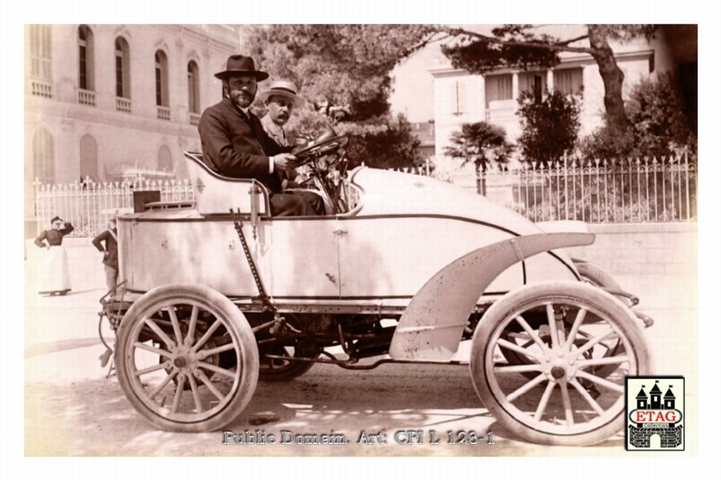 1902 La Turbie Serpollet Leon Serpollet #? In car (1)