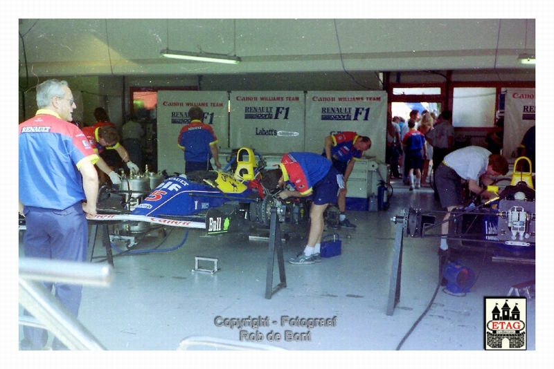 1992 Imola Italie Renault Nigel Mansell #5 Pit garage 2
