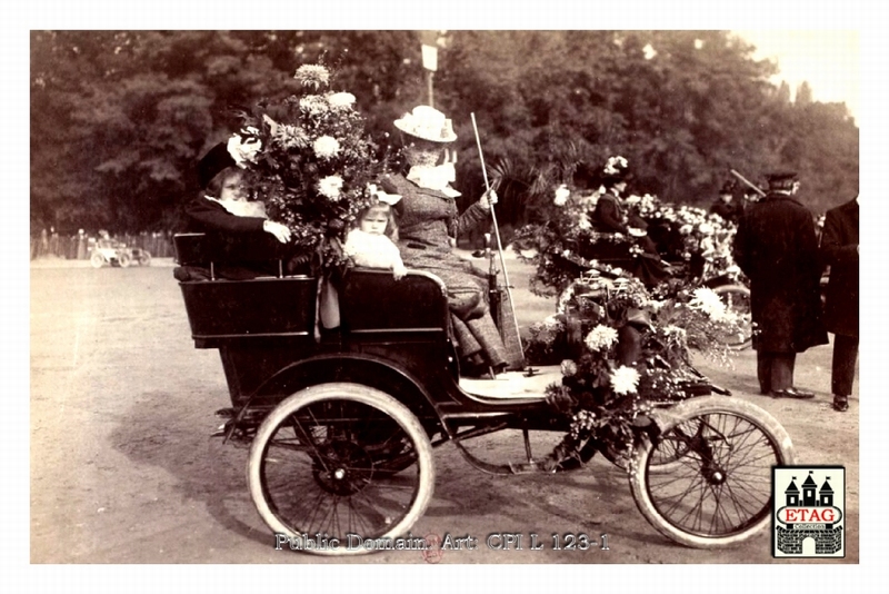 1900 Fete Automobile Richard Mme Richard #? In car