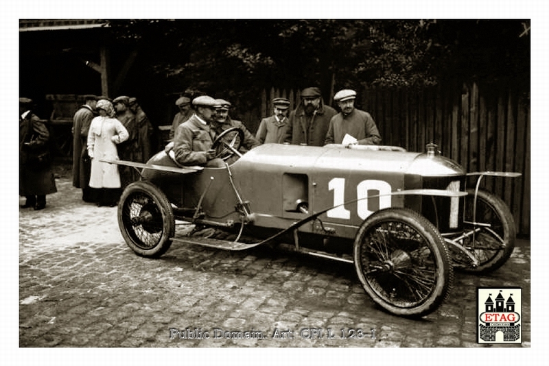 1911 Boulogne Delage Bablot #10 Paddock 1st
