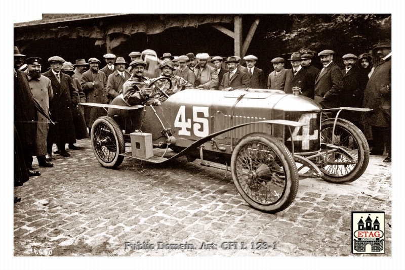 1911 Boulogne Delage Victor Rigal #45 Paddock Dnf10laps