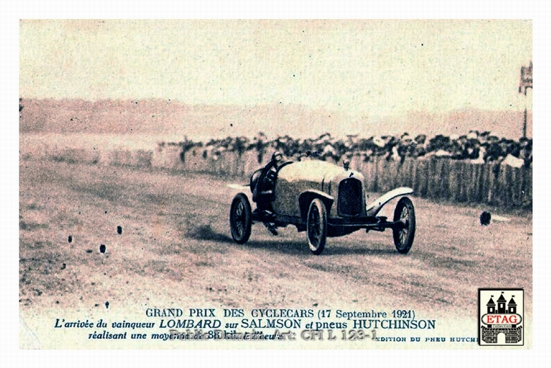 1921 Le Mans Salmson Andre Lombard #9 Race 1st