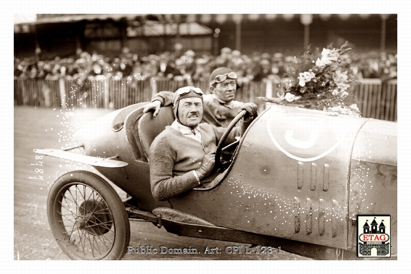 1921 Le Mans Salmson Andre Lombard #9 Winner Flowers2 1st