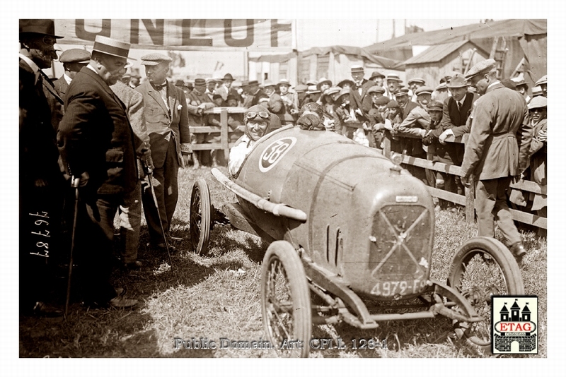 1922 Boulogne Salmson Lucien Desveaux #38 1st Paddock