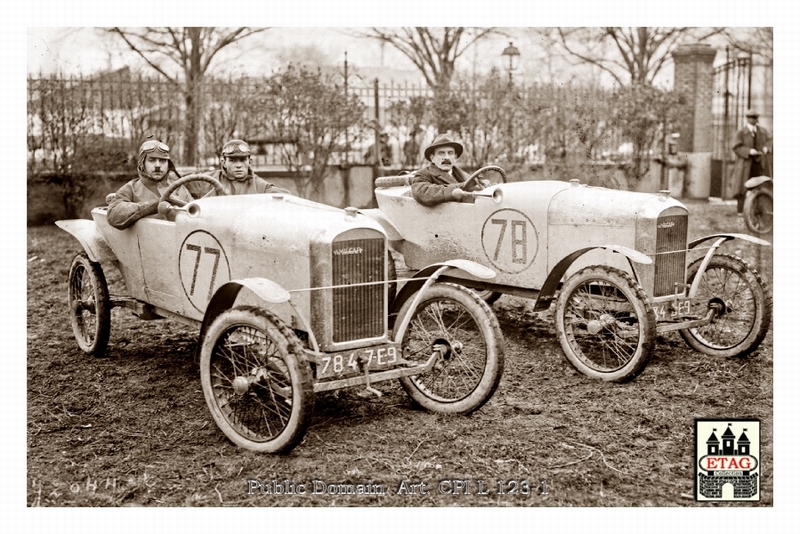 1922 Concours Endurance Amilcar Mestivier #77 #78 Team