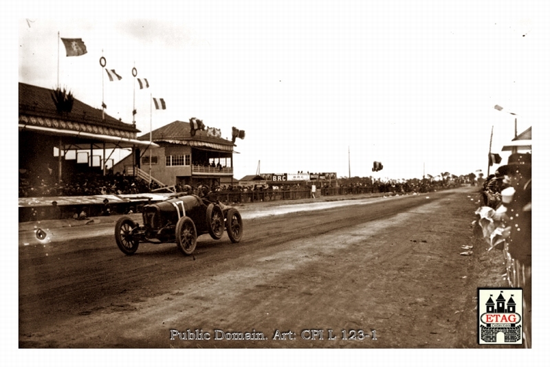 1912 Dieppe Sunbeam Dario Resta #17 4rth Pass Grandstand