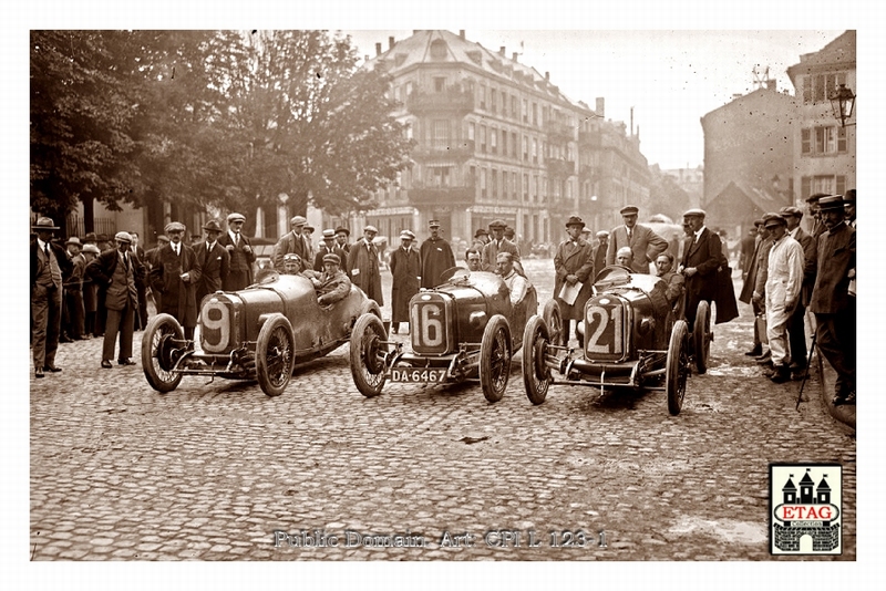 1922 Strasbourg Sunbeam Chassagne #9,Guinness #16,Segarve#21