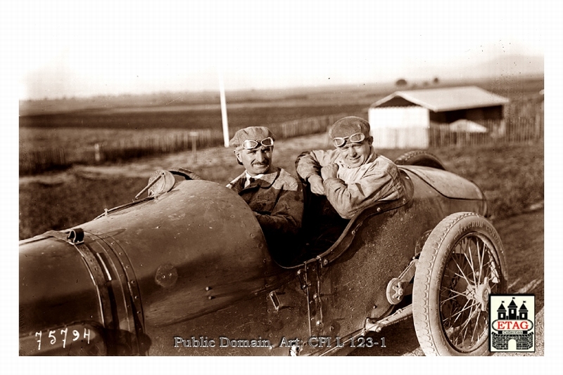 1922 Strasbourg Sunbeam Jean Chassagne #9 Dnf5laps At wheel