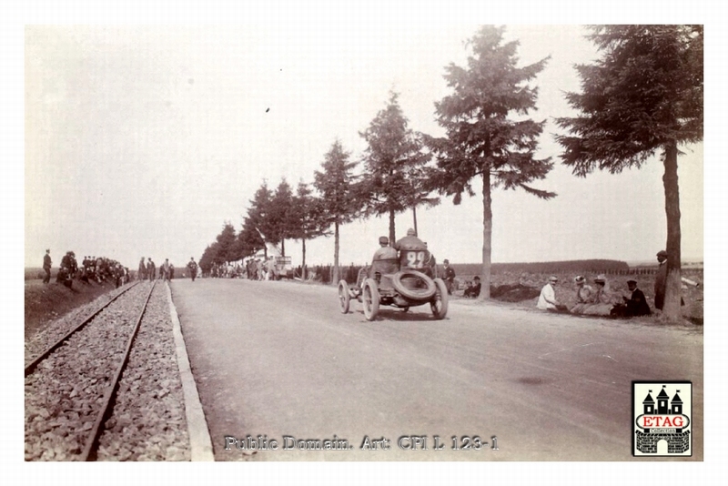 1904 Circuit Ardennes Darracq John Edmond #22 17th Race