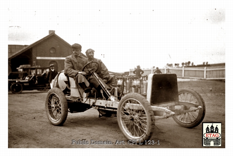 1905 Circuit des Ardennes Darracq Paul Baras # Paddock