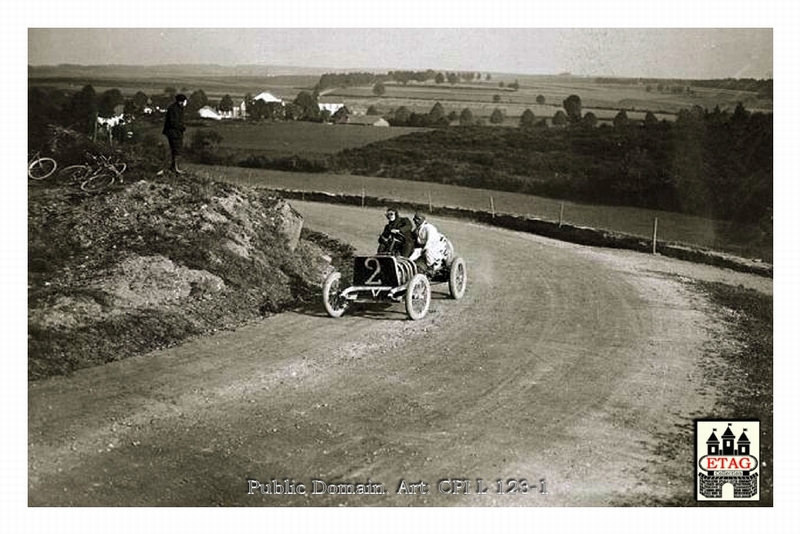 1905 Circuit des Ardennes Darracq Victor Hemery #2 1st Race