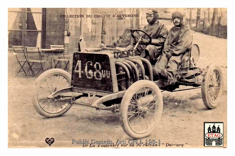 1905 Gordon Bennet Darracq De La Touloubre #28 11th Paddoc1