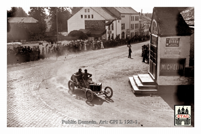 1906 Circuit des Ardennes Darracq Hanriot #1 2nd Race Town