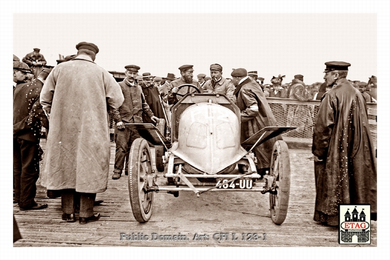 1907 Dieppe ACF Panhard Hubert Le Blon #PL2 DNF3laps Paddock