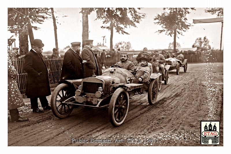 1907 Rambouillet Delage Pellegrin #57 Dnf4laps Depart