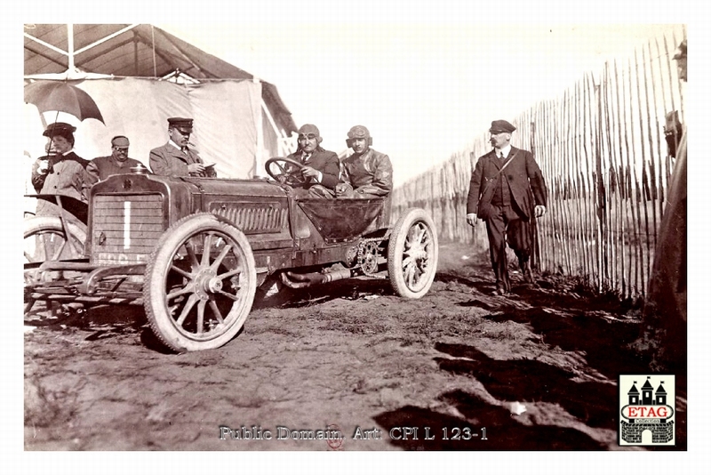 1905 Gordon Bennet Brasier Leon Thery #1 1st Paddock