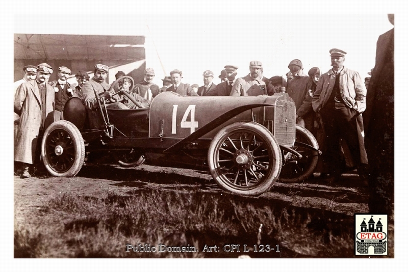 1905 Gordon Bennet Clement Rene Hanriot #14 10th Paddock