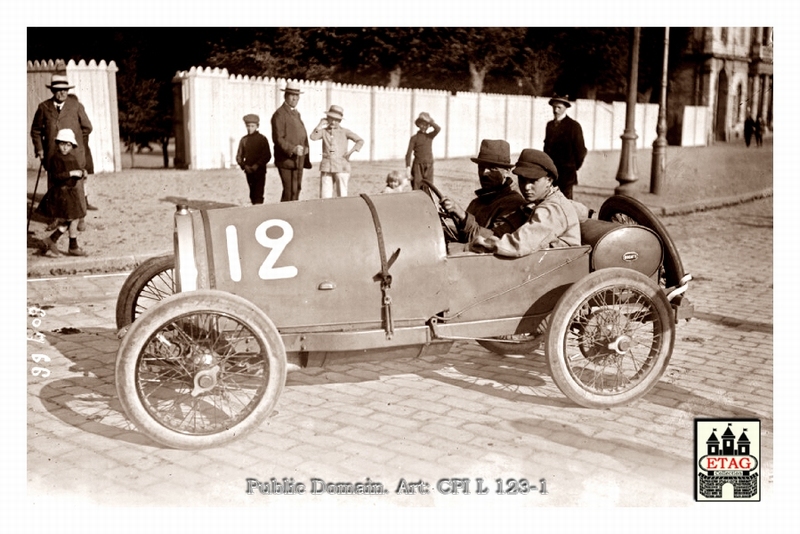 1920 Le Mans Bugatti Bacolli #12 5th Paddock
