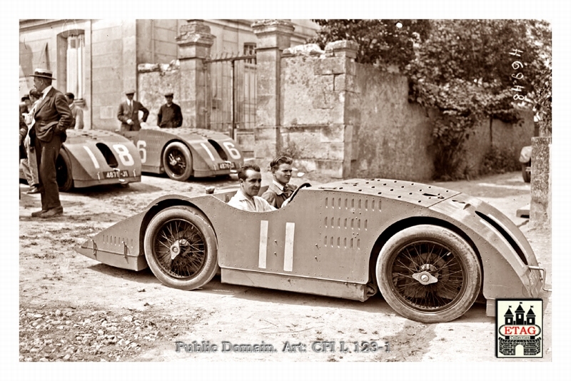 1923 Tours ACF Bugatti Vizcaya #11 Dnf crash Paddock