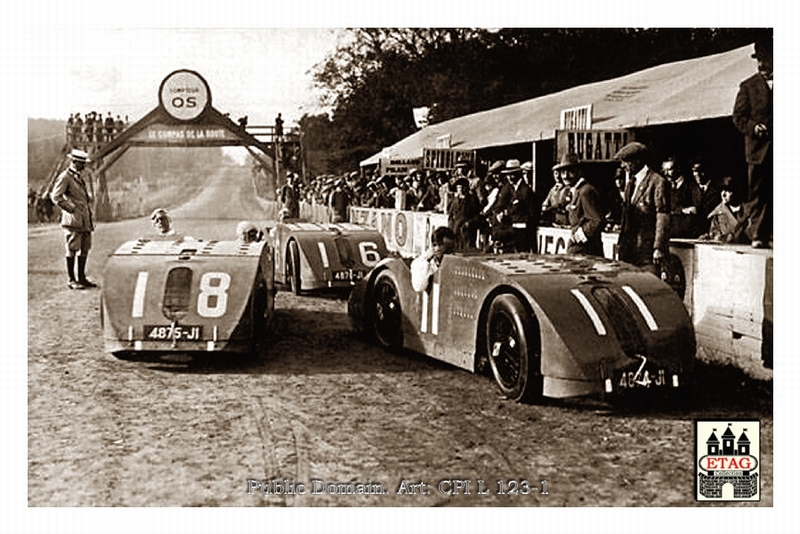 1923 Tours ACF Bugatti Team #6 #11 #16 #18 Pitsstop