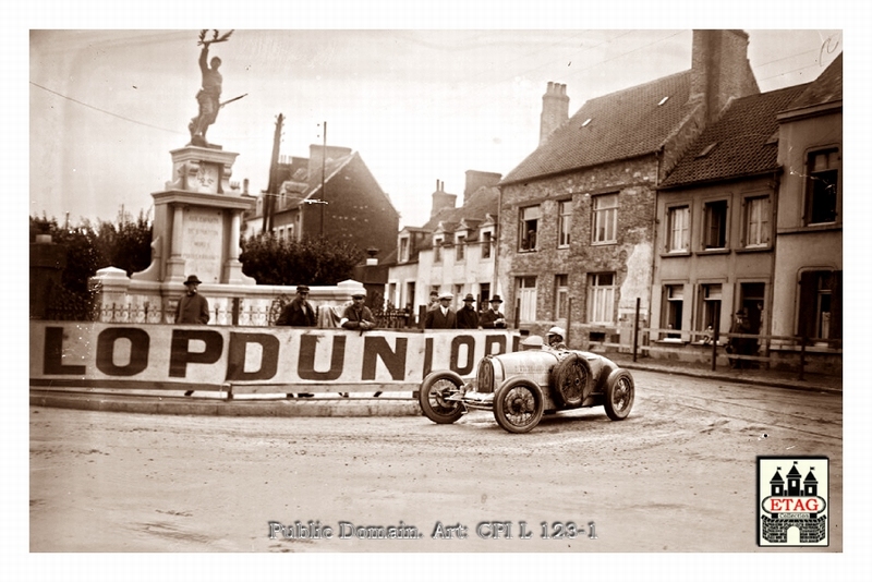 1927 Boulogne Bugatti Campbell #48 1st Race