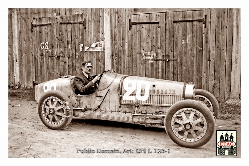1927 Montlhery Bugatti Eyston #20 3rth In car