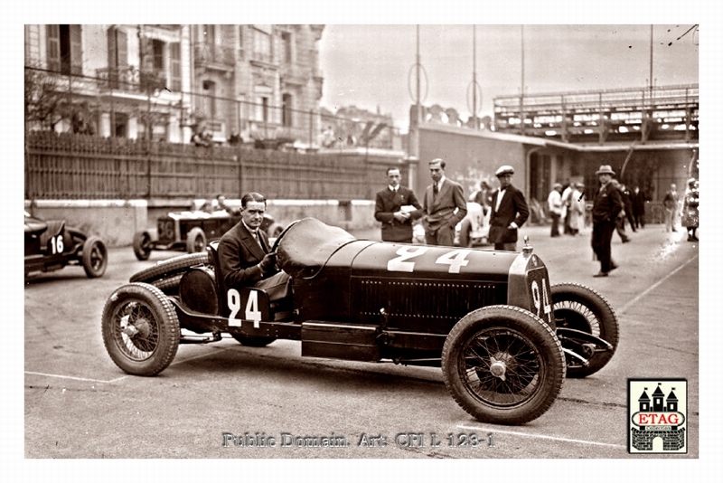 1929 Monaco Alfa Louis Rigal #24 9th Paddock