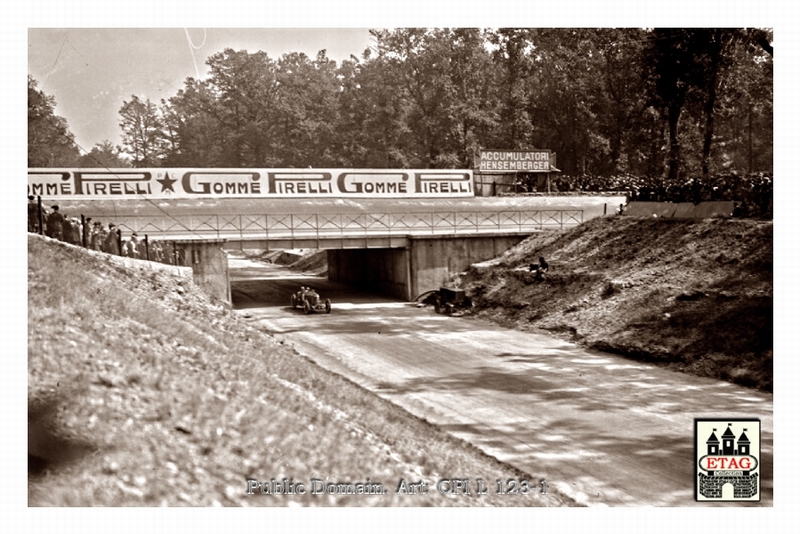 1923 Monza Alfa Salamano #14 1st Pass tunnel