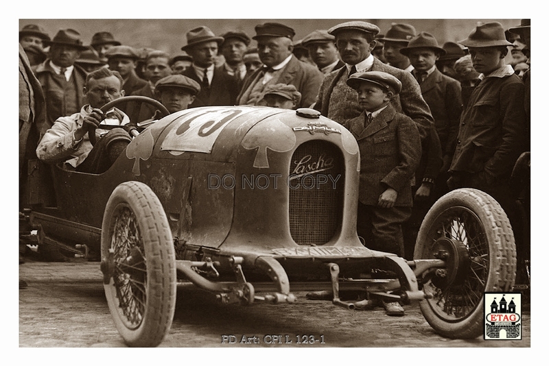 1922 Riesrennen Graz Austro Count Kolowrat #73 In car