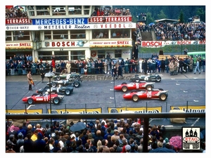 1966 Nurburgring Ferrari #11,BRM #6,Cooper #7,Lotus #1 Star