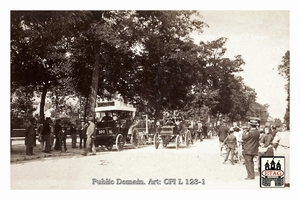 1898 Paris Amsterdam Panhard Pregost #101 Controle Champigny