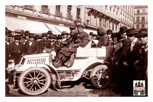 1902 Paris Nice Delahaye Siegfried #31 Arriving Lyon