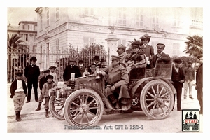1902 Paris Nice Panhard Lefebvre & Metivier #2 Arriving Nice