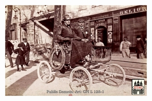 1902 Paris Nice Locomobile Guigou #18 Arriving Draguignant