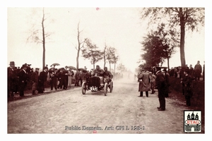 1902 Course de Vitesse Darracq Marcelin #10 Arriving Aras