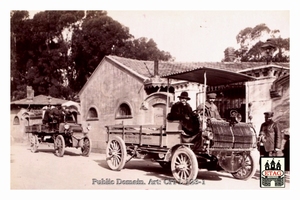 1902 La Turbie Dietrich Truck passing town