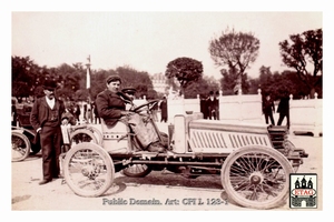 1902 Course de Vitesse Dion Bouton Driver #395 Paddock
