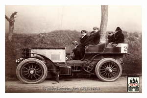 1901 Course Cote Gaillon Napier Mrk Mayhew #24 In car