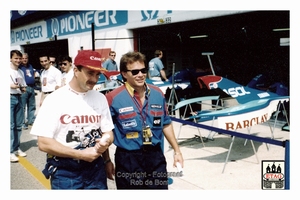 1992 Imola Italie Renault Nigel Mansell #5 Walking pitlane