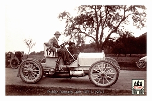 1902 Course Cote Gaillon Mercedes De Forest #191 Paddock